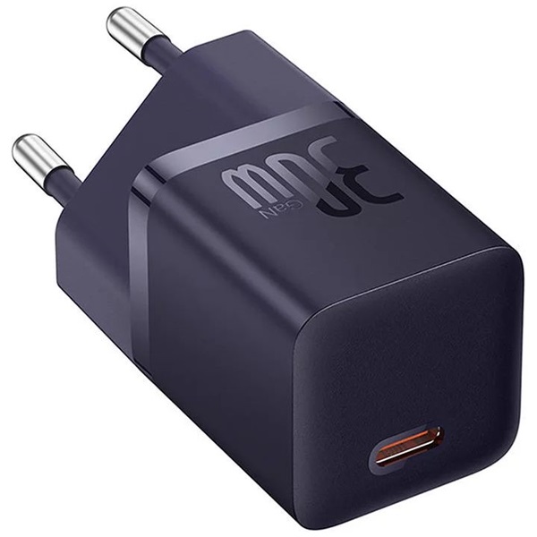 Baseus CCGN070705 Mini GaN5 30W lila hálózati töltő adapter