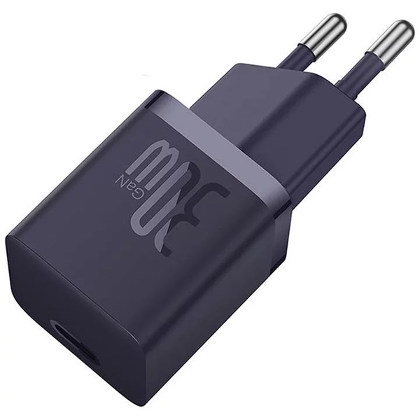 Baseus CCGN070705 Mini GaN5 30W lila hálózati töltő adapter