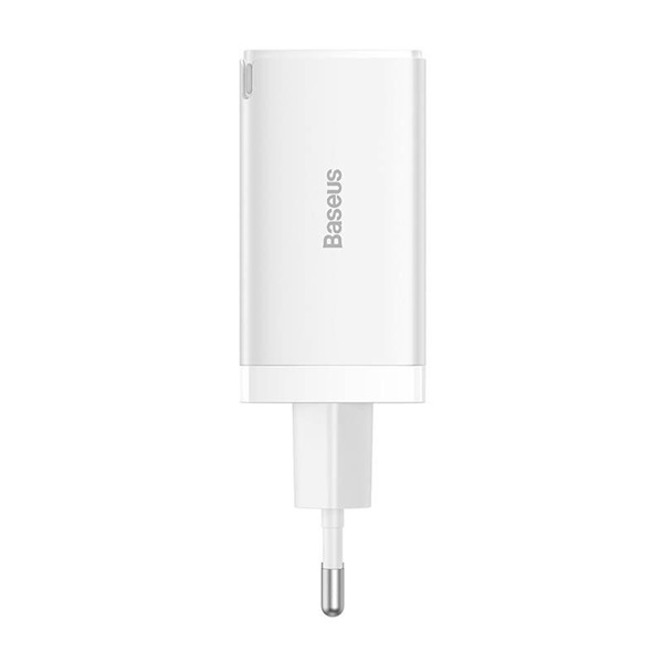 Baseus CCGP120202 GaN5 Pro 65W 2xUSB C/USB fehér töltő