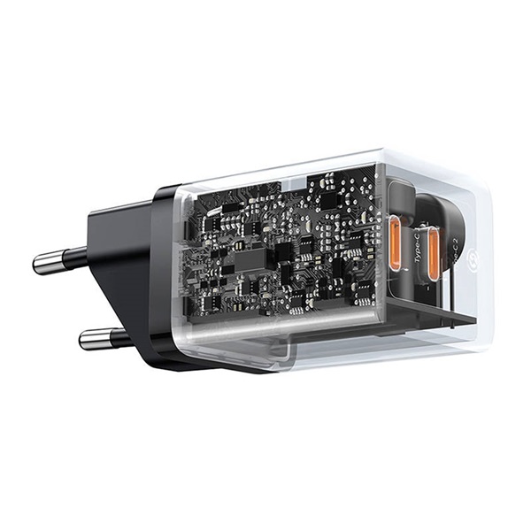 Baseus CCGP180101 GaN5 40W fekete hálózati töltő adapter