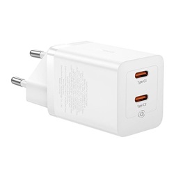 Baseus CCGP180102 GaN5 40W fehér hálózati töltő adapter