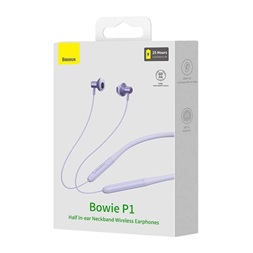 Baseus NGPB000105 Bowie P1 Neckband Magnetic Sport vezeték nélküli Bluetooth lila fülhallgató