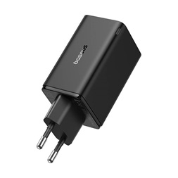 Baseus P10162701113-00 GAN6 Pro 65W fekete hálózati gyorstöltő adapter