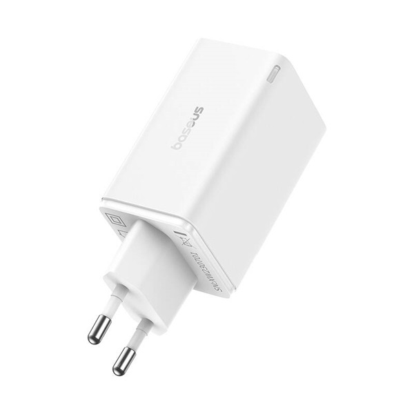 Baseus P10162701213-00 GAN6 Pro 65W fehér hálózati gyorstöltő adapter