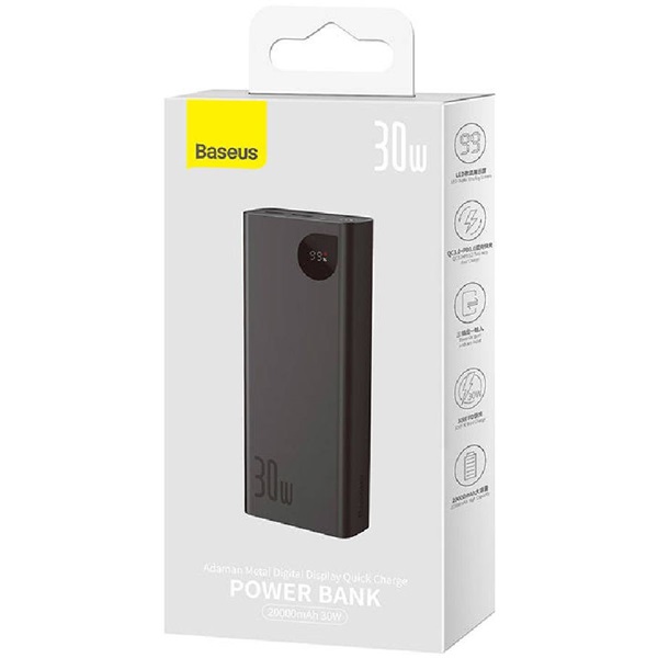 Baseus PPAD030001 Adaman Metal 20000mAh fekete power bank