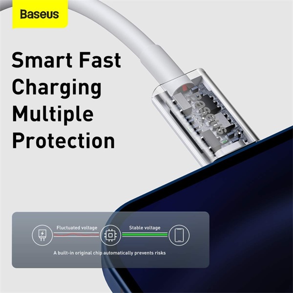 Baseus Superior Series PD 20W 1,5m USB-C - Lightning fehér kábel