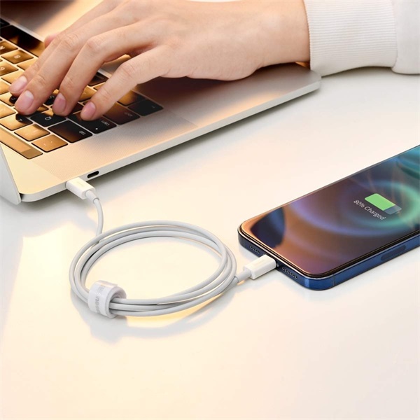 Baseus Superior Series PD 20W 1,5m USB-C - Lightning fehér kábel