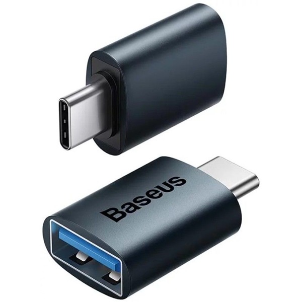 Baseus ZJJQ000003 Ingenuity USB C - USB A kék OTG adapter