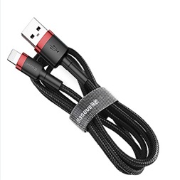 Baseus cafule USB lightning 2.4A 1M CALKLF-BG1 szürke-fekete kábel