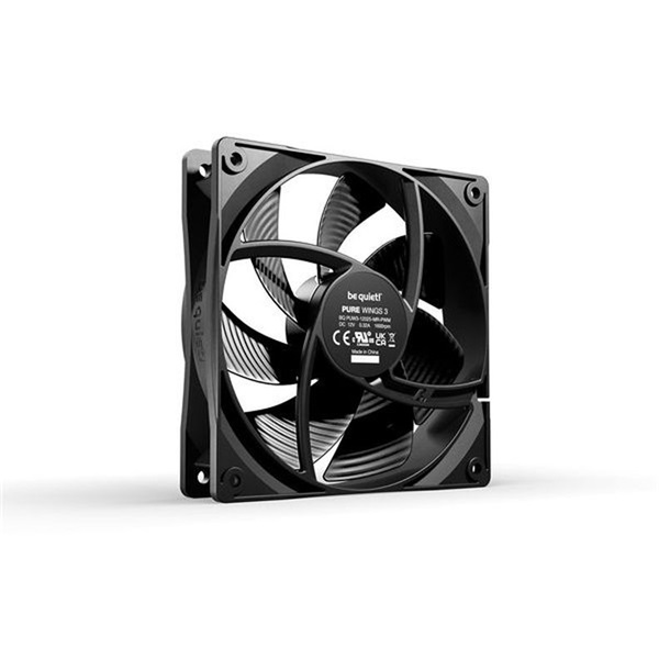 Be Quiet! Cooler 12cm - PURE WINGS 3 120mm PWM (1600rpm, 25,5dB, fekete)