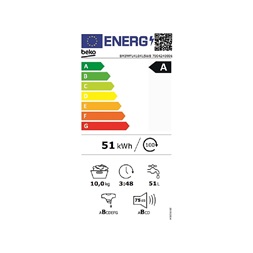 Beko BM3WFU410415WB 10 kg elöltöltős mosógép