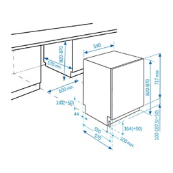 Beko DIN35320 beépíthető 13 terítékes mosogatógép