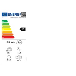 Beko MDFN26431W mosogatógép