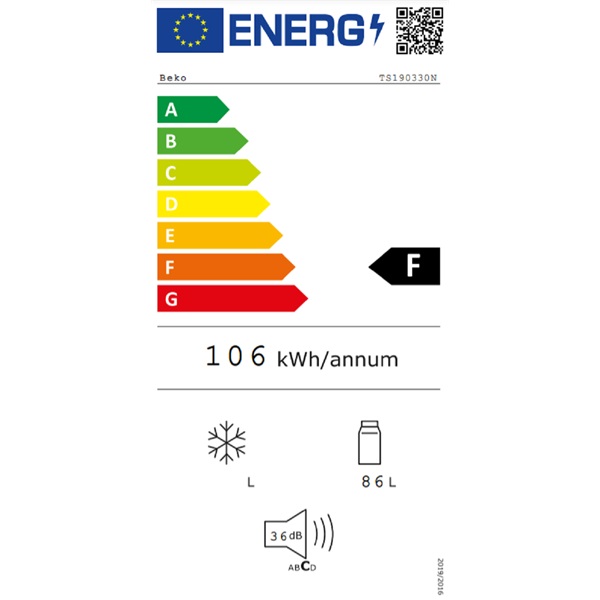 Beko TS190330N egyajtós hűtőszekrény