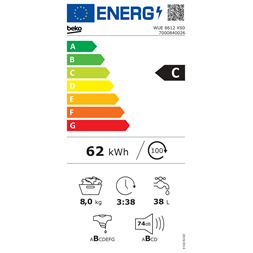 Beko WUE 8612 XS0 8 kg elöltöltős mosógép