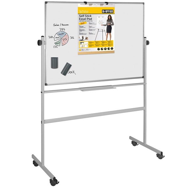 Bi-Office 120x180cm kétoldalas forgatható mágneses fehértábla