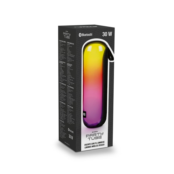 BigBen 2809246 Party Tube vezeték nélküli világító fekete Bluetooth hangszóró