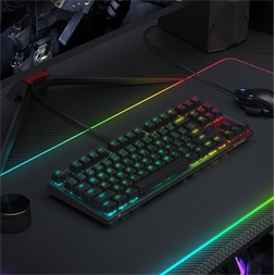 BlitzWolf BW-KB2 Black-Red RGB fekete mechanikus (red switch) gamer billentyűzet, angol