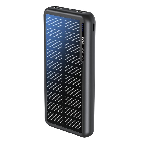 Boompods Obi Solar fekete 10 000 mAh powerbank