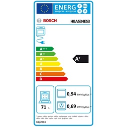 Bosch HBA534ES3 inox/fekete beépíthető sütő