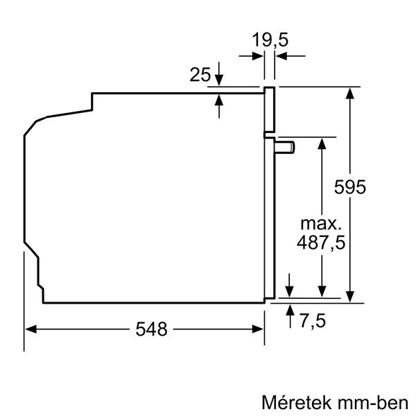 Bosch HRA534EB0 fekete beépíthető sütő