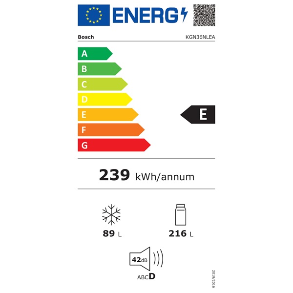 Bosch KGN36NLEA alulfagyasztós hűtőszekrény