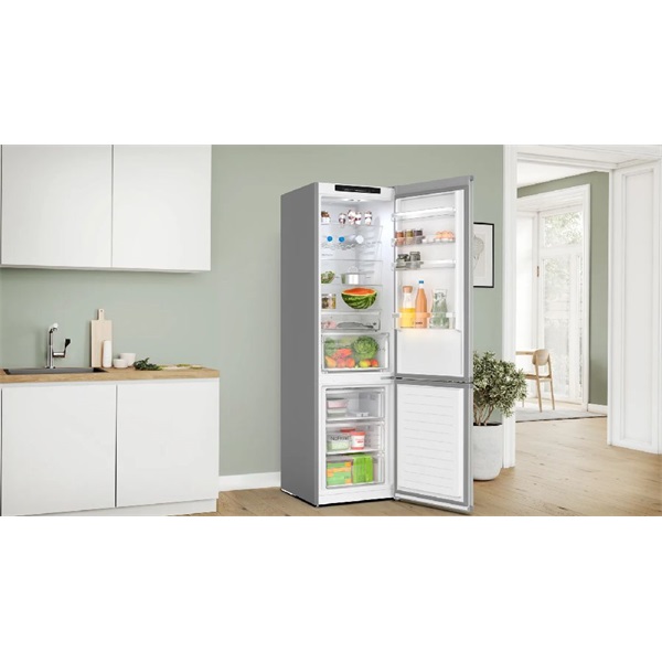 Bosch KGN392LDF inox alulfagyasztós hűtőszekrény