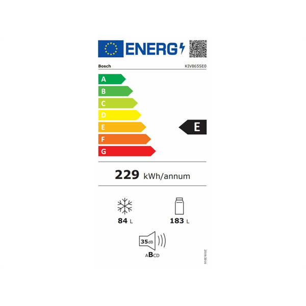 Bosch KIV865SE0 beépíthető alulfagyasztós hűtőszekrény