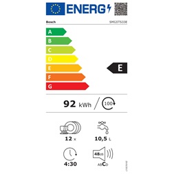 Bosch SMI2ITS33E fehér-inox beépíthető mosogatógép