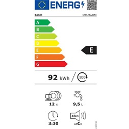 Bosch SMS25AI07E 12 terítékes inox mosogatógép