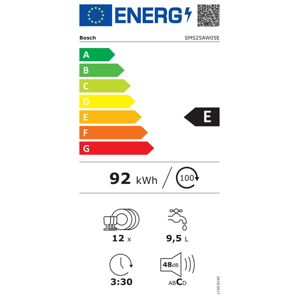 Bosch SMS25AW05E 12 terítékes mosogatógép