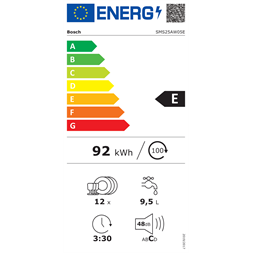 Bosch SMS25AW05E 12 terítékes mosogatógép