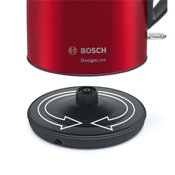 Bosch TWK3P424 DesignLine 1,7L-es piros-fekete vízforraló