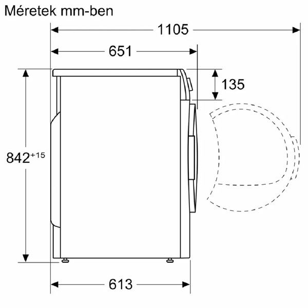 Bosch WQB245B0BY hőszivattyús kondenzációs szárítógép 9kg