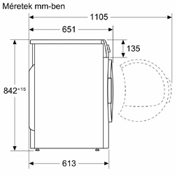 Bosch WQB245B0BY hőszivattyús kondenzációs szárítógép 9kg