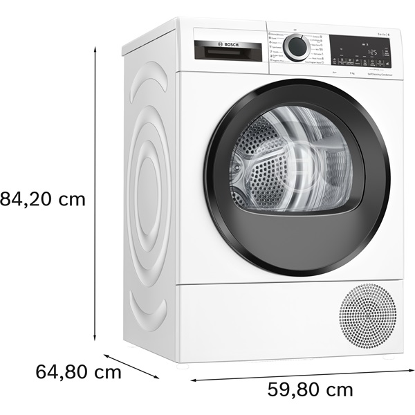 Bosch WQG14500BY hőszivattyús szárítógép 9 kg