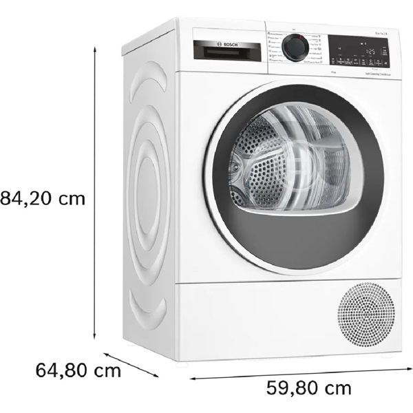 Bosch WQG245D4BY hőszivattyús kondenzációs szárítógép 9 kg