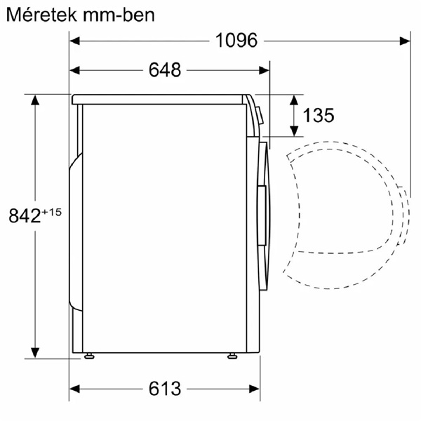 Bosch WQG245D4BY hőszivattyús kondenzációs szárítógép 9 kg