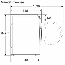 Bosch WQG245D4BY hőszivattyús kondenzációs szárítógép 9 kg