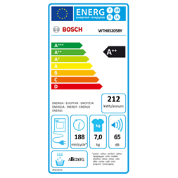 Bosch WTH85205BY hőszivattyús szárítógép 7kg