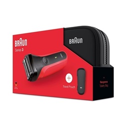 Braun 3 300s férfi piros borotva