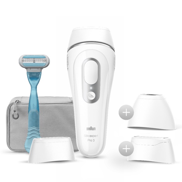 Braun Silk-expert IPL PL3221 fehér-ezüst villanófényes szőrtelenítő