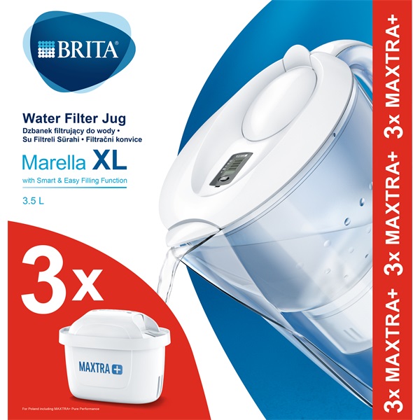 Brita BRH1039273 Marella Memo Maxtra+ 2,4l fehér vízszűrő kancsó