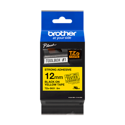 Brother Ptouch TZe-S631 12mmx8m sárga alapon fekete betűs laminált szalag