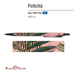 Bruno Visconti Felicita Palm leaves 0,7 mm, kék, fém golyóstoll