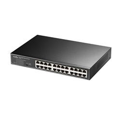 CUDY GS1024 24 portos Gigabit, VLAN/Extend mód, fém ház, fekete asztali Switch