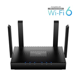 CUDY WR3000 kétsávos AX3000 gigabit WIFI 6 MESH fekete router