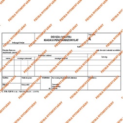 C.318-120/V 50x3lapos "Deviza (valuta) kiadási pénztárbizonylat" nyomtatvány
