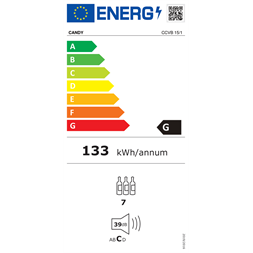Candy CCVB 15/1 beépíthető borhűtő