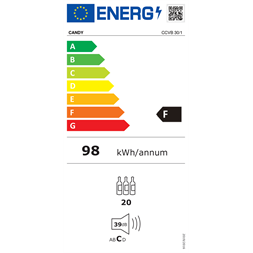 Candy CCVB 30/1 beépíthető borhűtő